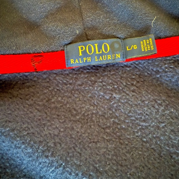 Vintage Polo Ralph Lauren Men's Big Pony Full Zip Hoodie Heavyweight Size Large - Picture 9 of 13